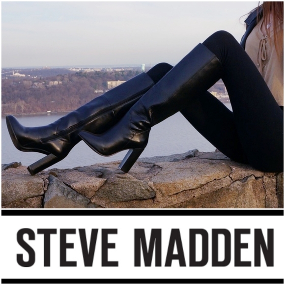 Steve Madden Shoes - Sexy Chic Steve Madden Black Leather Boots